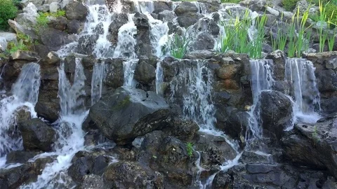 Artificial waterfall Video stock 76945411