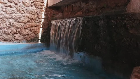 Artificial waterfall Stock Footage 162575154