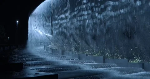 Artificial waterfall Stock Footage 164072280