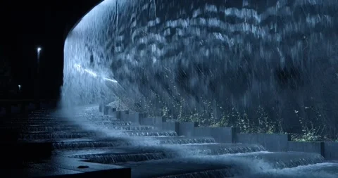 Artificial waterfall Stock Footage 164072321