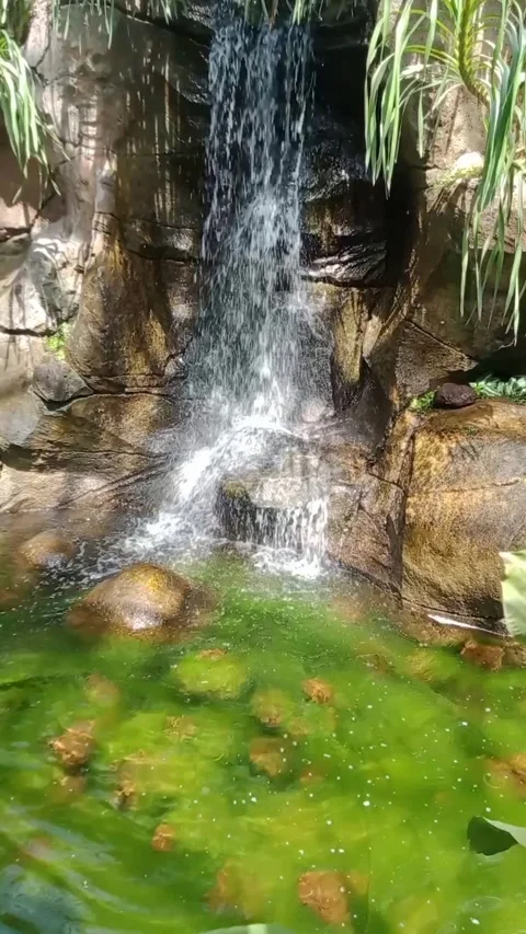 Artificial waterfall Stock Footage 245960768