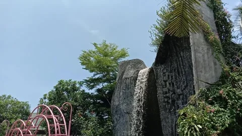 Artificial Waterfall Stock Footage 272373449