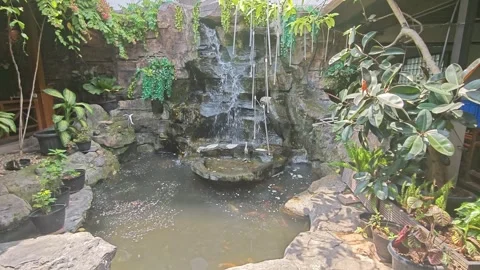 Artificial Waterfall Stock Footage 324609002