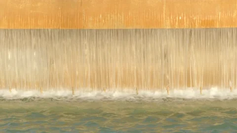 Artificial waterfall from a fountain. Stock Footage 167917520