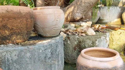 Artificial waterfall jar Stock Footage 262396958