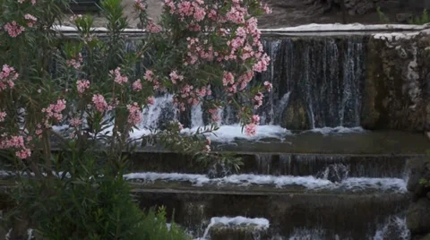 Artificial Waterfall In Park 1 스톡 동영상 37568022