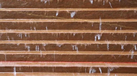 An artificial waterfall in the park Stock Footage 50596858