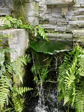 Artificial waterfall 库存照片