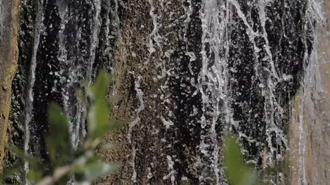 Artificial waterfall in slow motion Видео 106020966