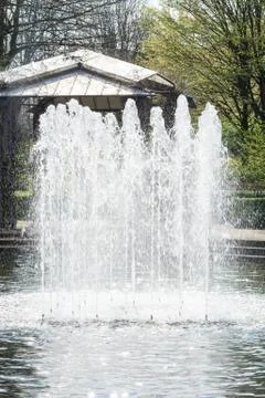 Artificially designed waterfall, fountain Stock Photos