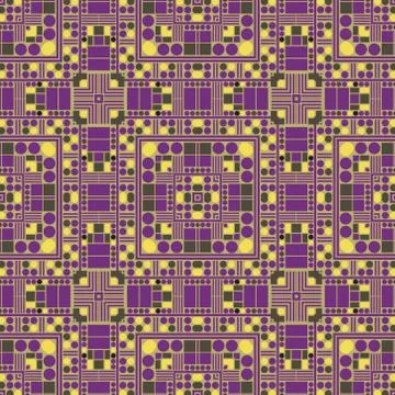 Artificially generated square seamless pattern Illustrazione stock