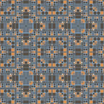 Artificially generated square seamless pattern Stock Illustration
