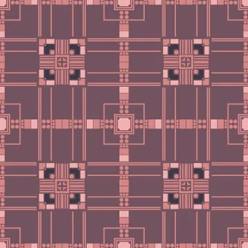 Artificially generated square seamless pattern Stock Illustration