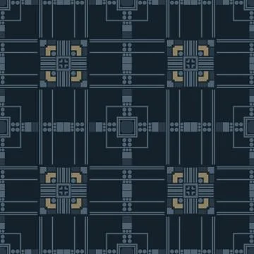 Artificially generated square seamless pattern Stock Illustration