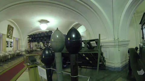 Artillery shells. The large caliber. Stock Footage 35274128