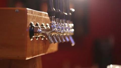 Artisan beer tap Stock Footage 132024991