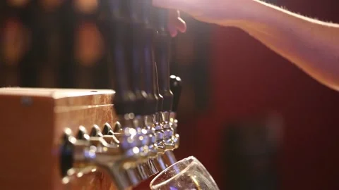 Artisan beer tap Stock Footage 132025232