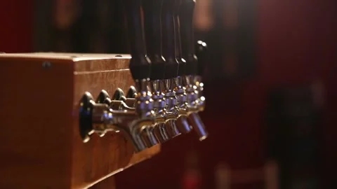 Artisan beer tap Stock Footage 132025304