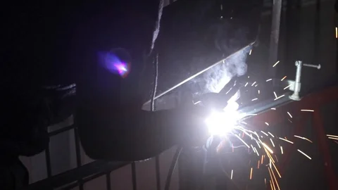 Artisan blacksmith welder 2/3 Stock Footage 86523996