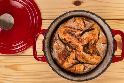 Artisan Bread and Baking Pan Stock Photos