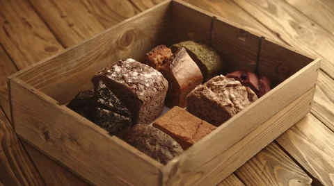 Artisan bread bakery presentation set Stock Footage 64534621