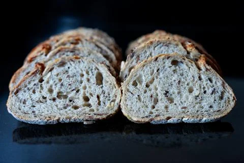 Artisan Bread Cross Section Stock Photos