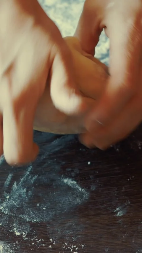 Artisan bread dough crafted from high-quality ingredients, allowing for perfect Stock-Footage 286976949