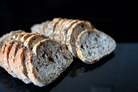 Artisan Bread Half Loaf Close-Up Stock Photos