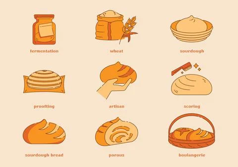 Artisan bread icon Stock Illustration