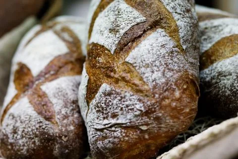 Artisan bread loaves Stock Photos