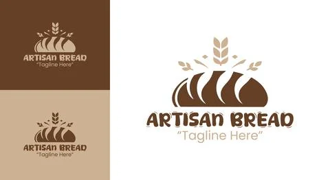 Artisan Bread Logo Elegant Traditional Baking Identity Illustrazione stock