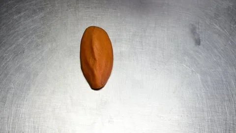 Artisan chef kneading orange dough for gallego empanada Stock-Footage 330428896