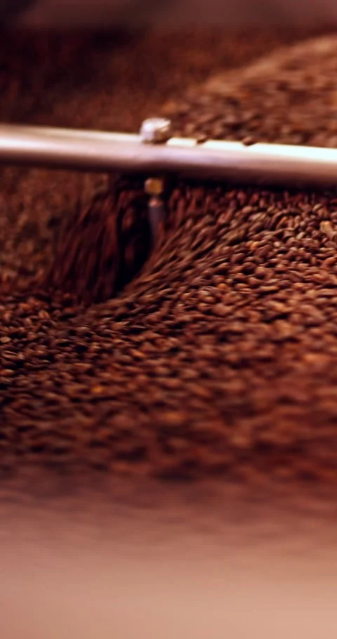 Artisan Coffee Roasting With Cinematic Texture 스톡 동영상 331047681