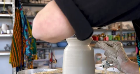 Artisan Crafting Pottery Stock Footage 329307549