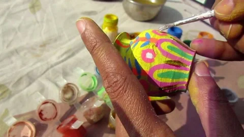 Artisan creating a beautiful pot Stock Footage 154410247