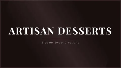 Artisan Desserts Menu Reveal on Elegant Dark Background for Sweet Treats Co.. Stock Footage 337501161