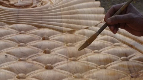 Artisan Hand Carving Video stock 333924409