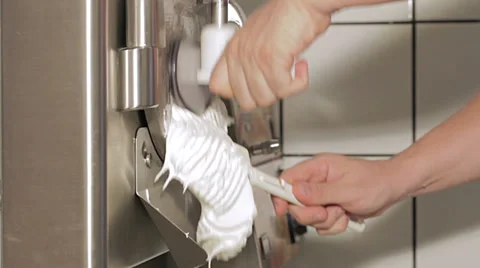Artisan ice cream machine Stock Footage 35322237