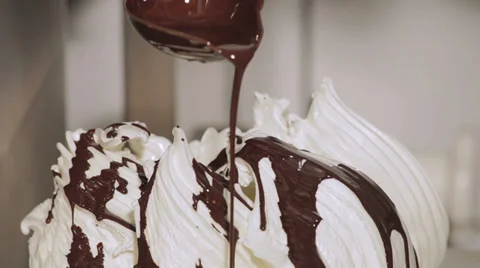 Artisan ice cream - stracciatella flavored Stock Footage 35330685