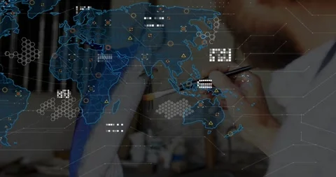 Artisan painting object and rotating it causing map overlay populating data Vídeos de archivo 320215146