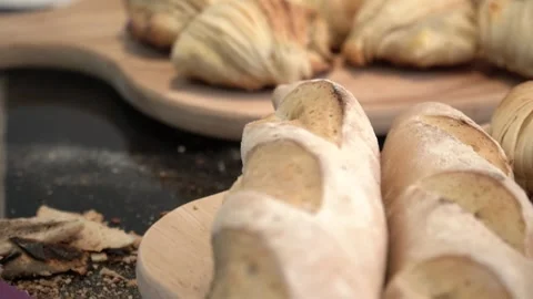 Artisan Pastries and Bread Stock Footage 317472690