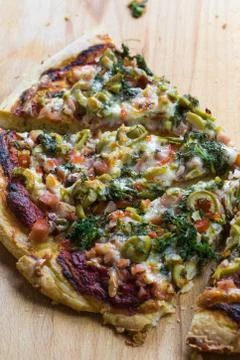 Artisan pizza Stock-Fotos
