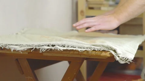The artisan prepares the workplace Stock Footage 95739926
