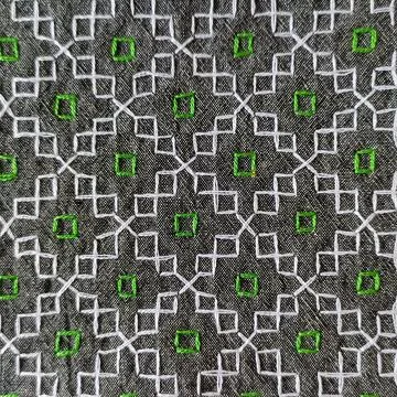 Artisan Sashiko Embroidery Sample.  Stock Photos
