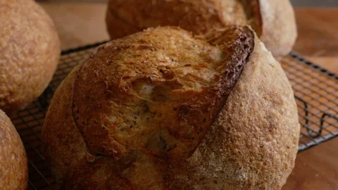 Artisan Sourdough Bread Close-Up. Video stock 308233307