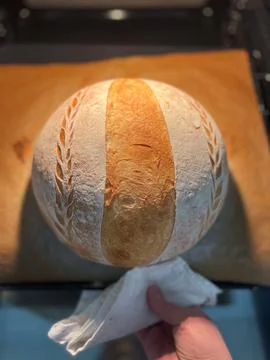 Artisan Sourdough Bread featuring a Unique and Eyecatching Design to Delight Foto stock