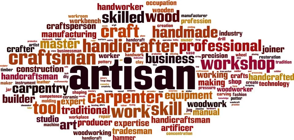 Artisan word cloud Stock Illustration