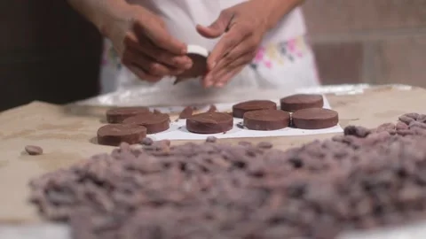 Artisanal chocolate preparation Stock Footage 282748391