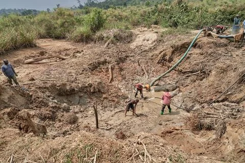Artisanal gold mining in Mongbwalu, DR Congo, Democratic Republic Of Congo - 29  Stock Photos