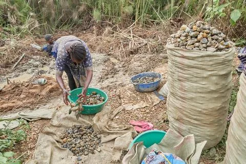 Artisanal gold mining in Mongbwalu, DR Congo, Democratic Republic Of Congo - 29  Stock Photos